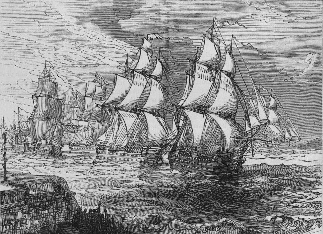 Squadron Before Amoy, c1880 af Unbekannt