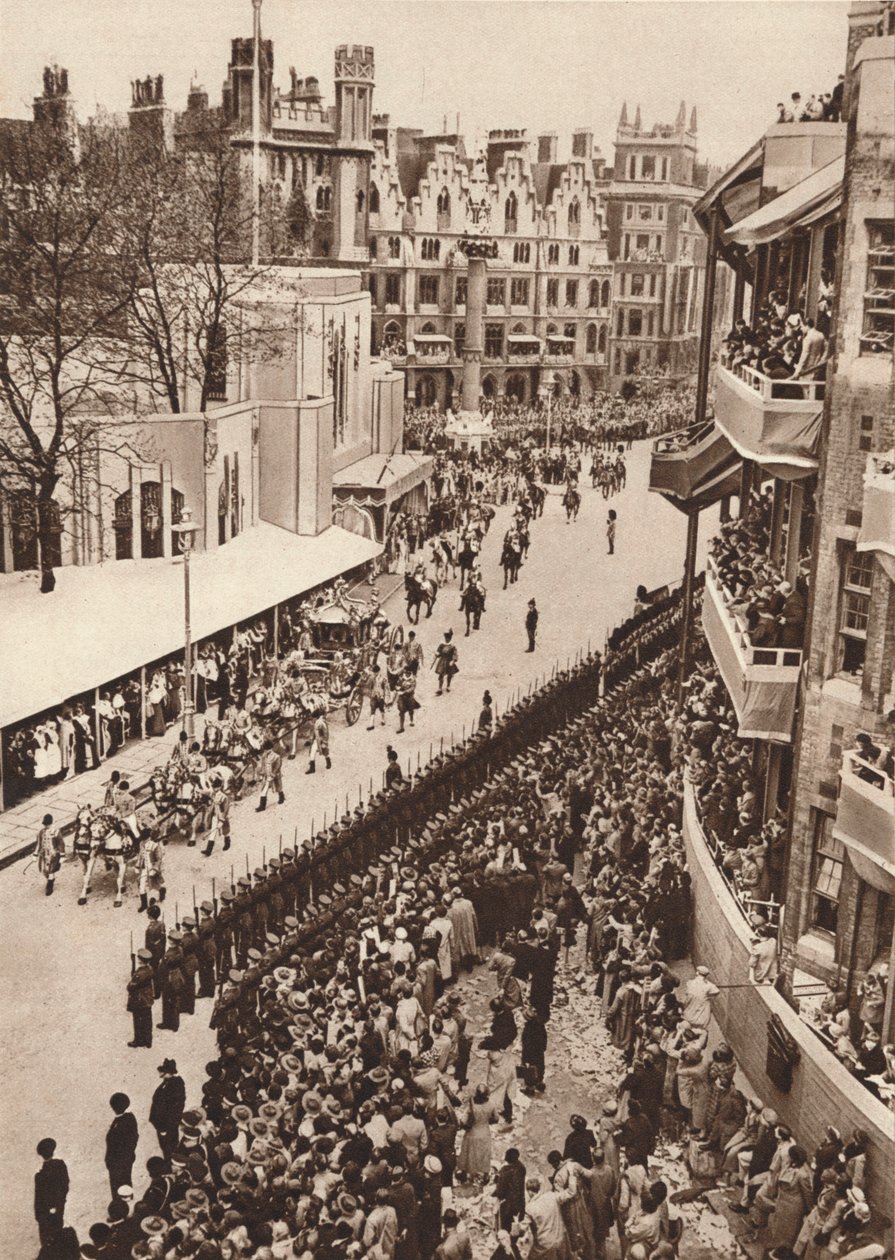 Statstræneren forlader Westminster Abbey efter kroningen af kong George VI, 1937 af Unbekannt