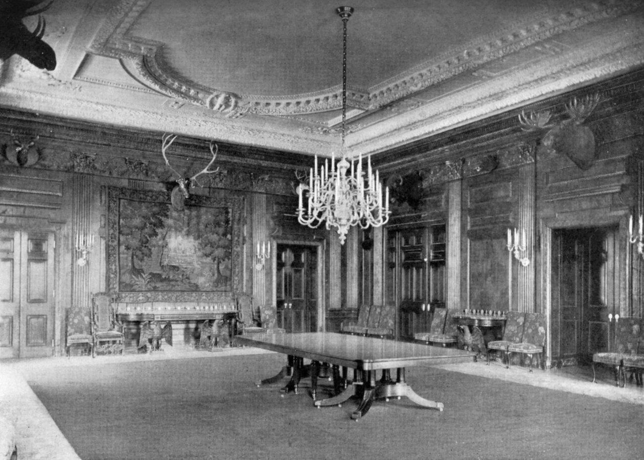 The State Dining-room i Det Hvide Hus, Washington DC, USA, 1908 af Unbekannt