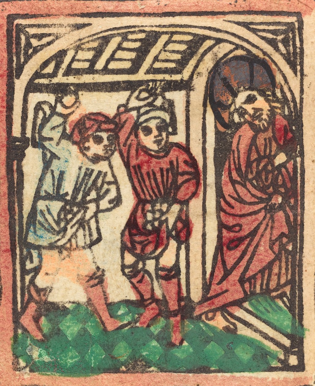 Kristi stening, ca. 14401450. af Unbekannt
