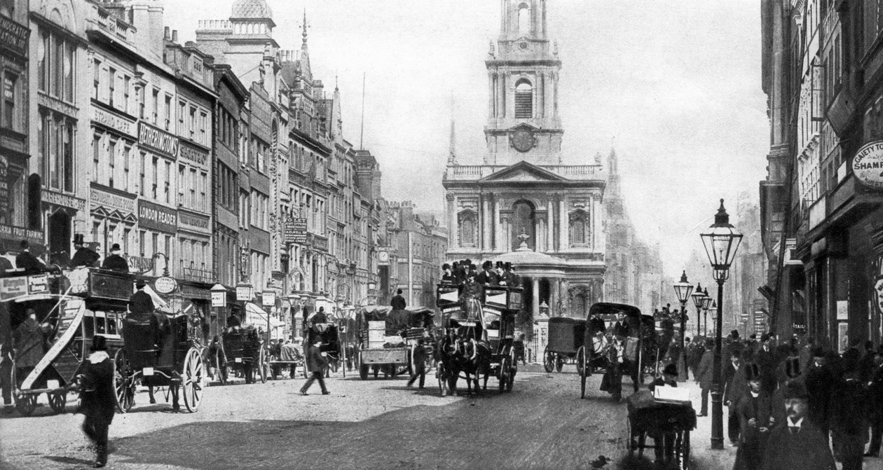 The Strand, som den var i Hansoms førerhuse og høje hatte, London, 1935 af Unbekannt