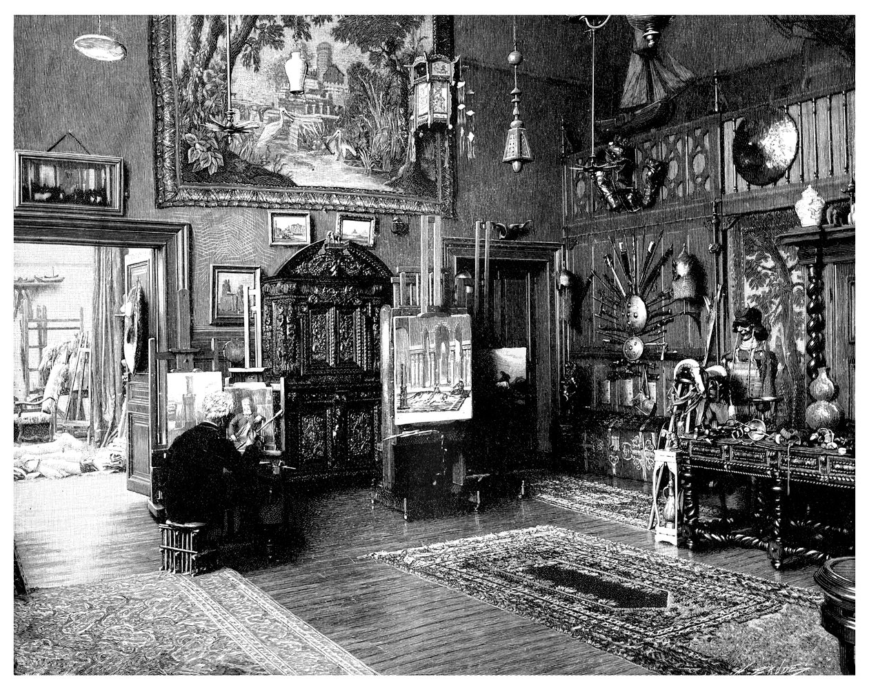 Studiet af Monsieur JL Gerome, 1901 af Unbekannt