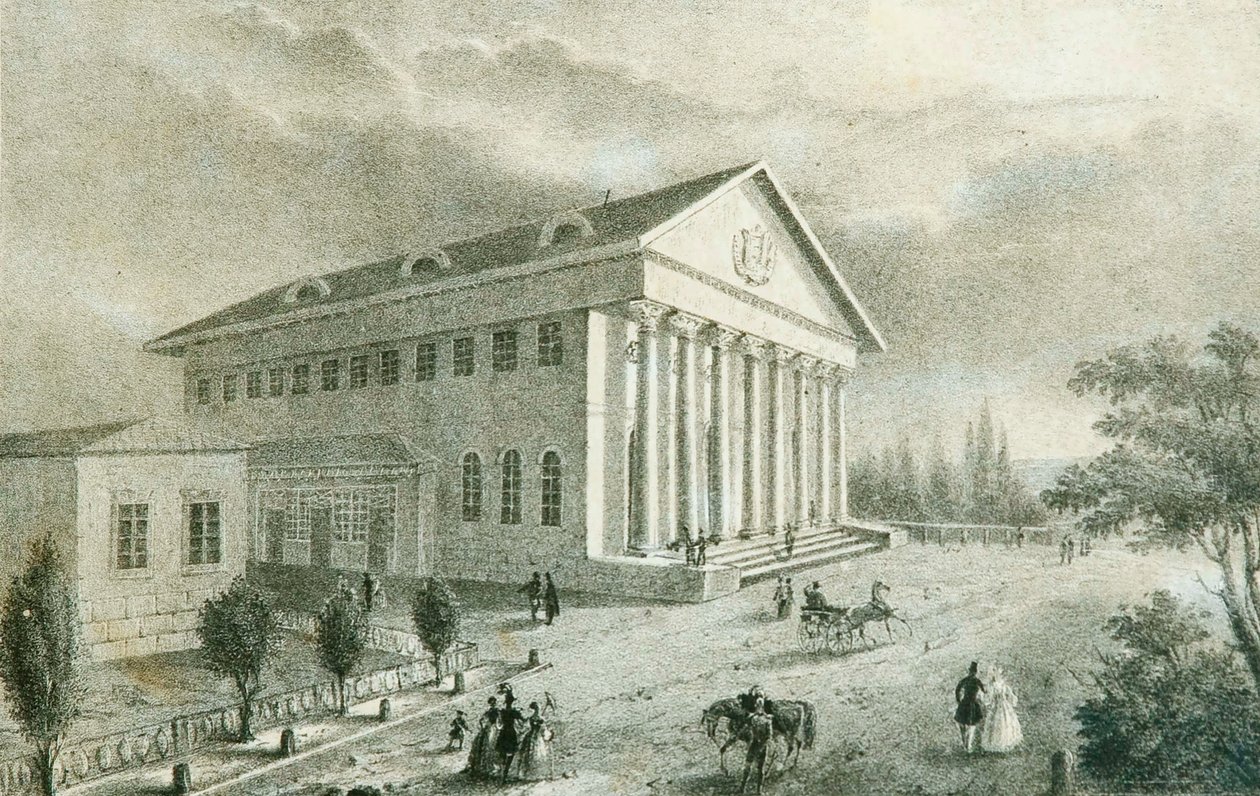 Sommerteatret i Petrovsky Park, Moskva, Rusland, 1840