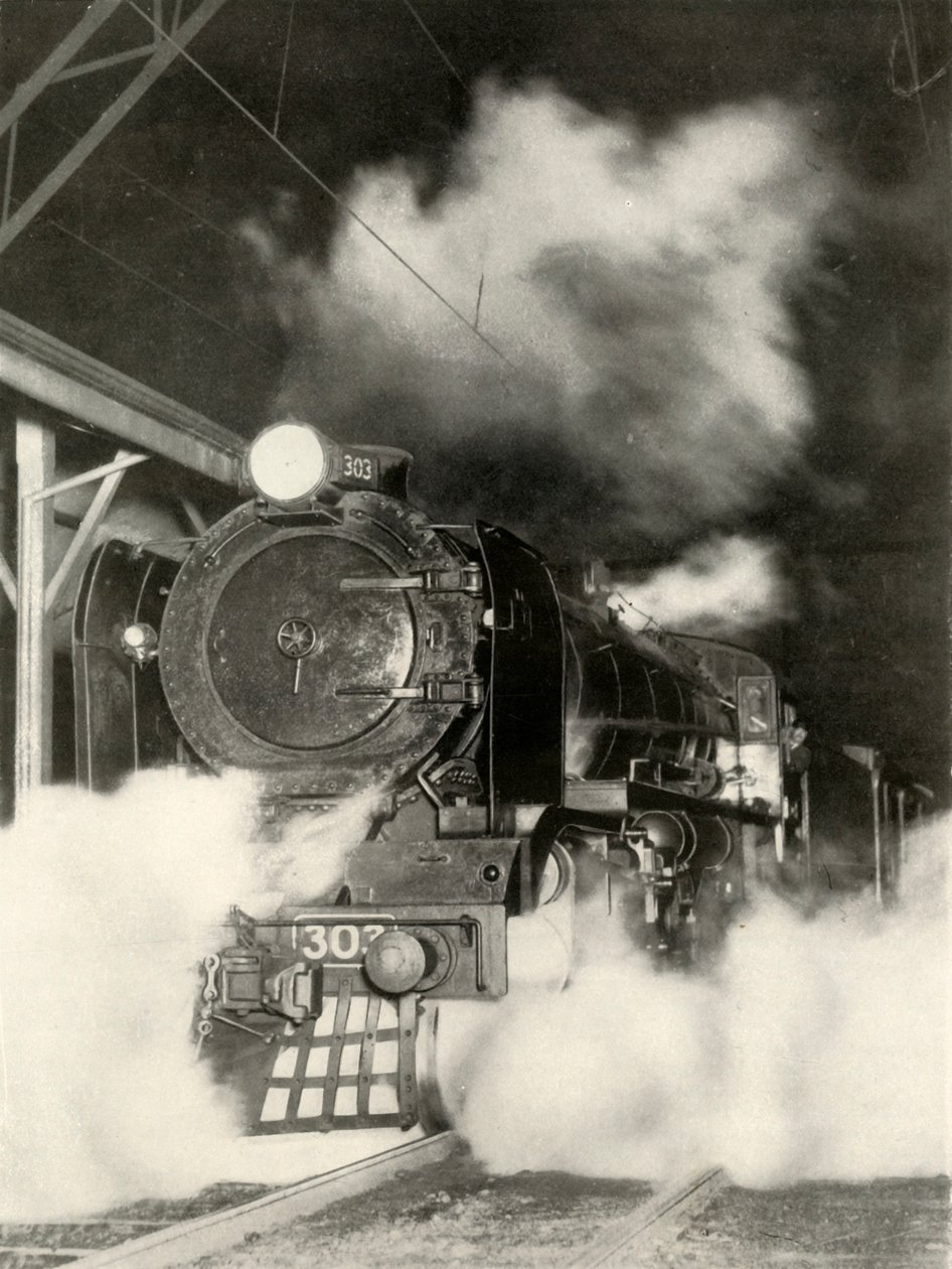The Sydney Limited forlader Spencer Street Station, Melbourne, kl. 18.00, 1935-36. af Unbekannt