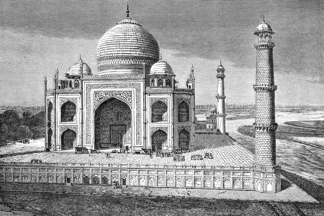 Taj Mahal, Agra, Indien, 1895 af Unbekannt