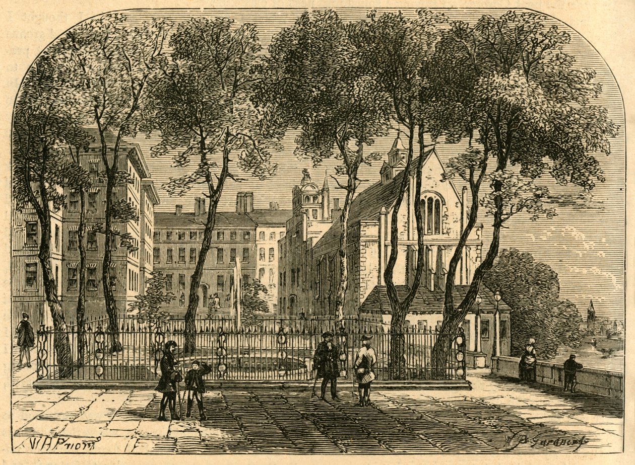 Tempelfontænen, fra et gammelt tryk, 1897. af Unbekannt
