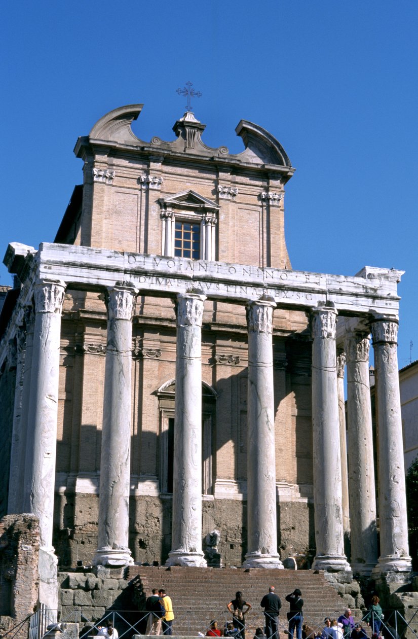 Antoninus og Faustinas tempel, Rom, 141 e.Kr af Unbekannt