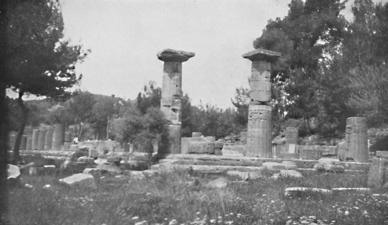 Heras tempel i Olympia, 1913 af Unbekannt