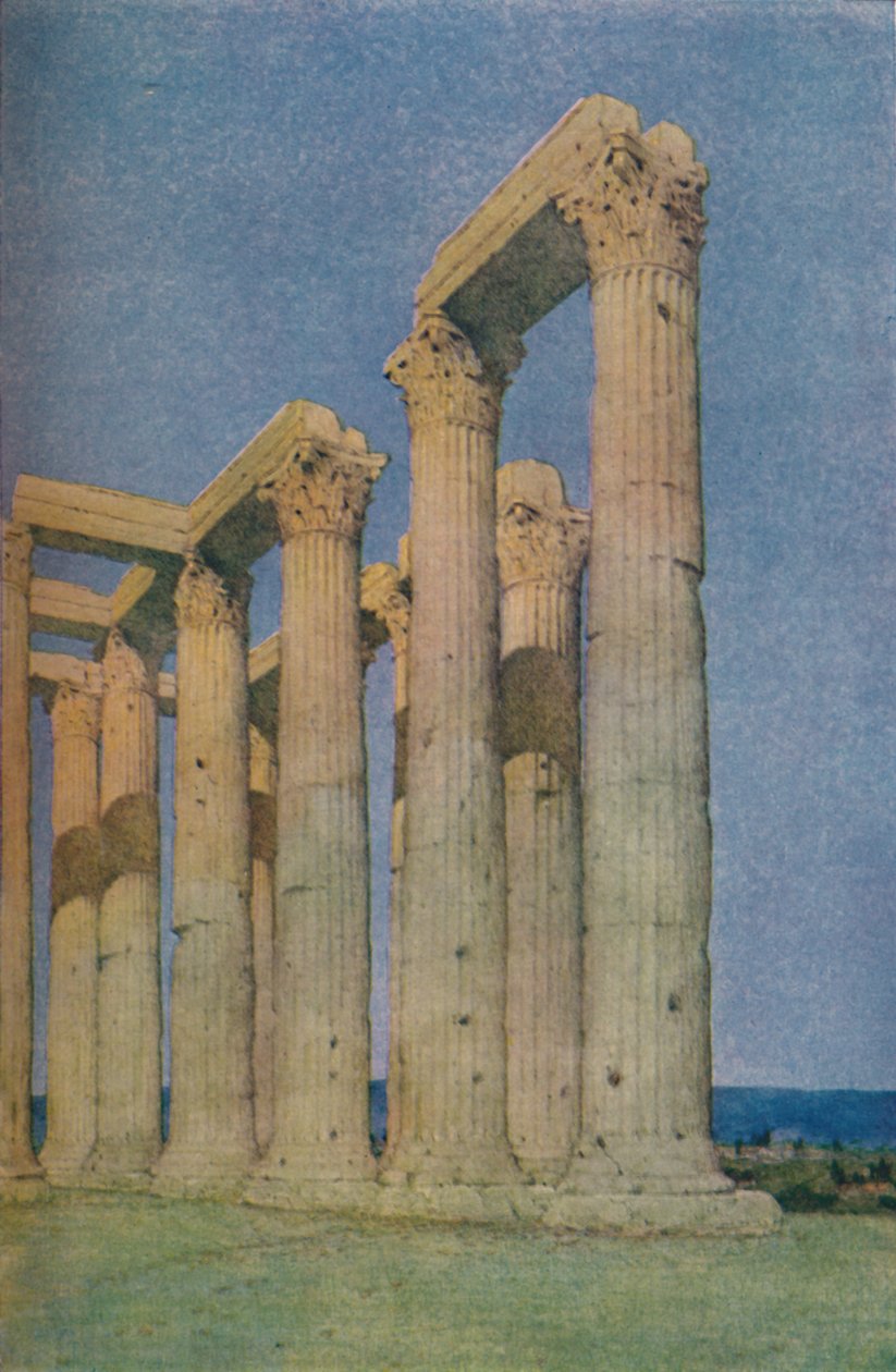 Templet for den olympiske Zeus i Athen, 1913 af Unbekannt
