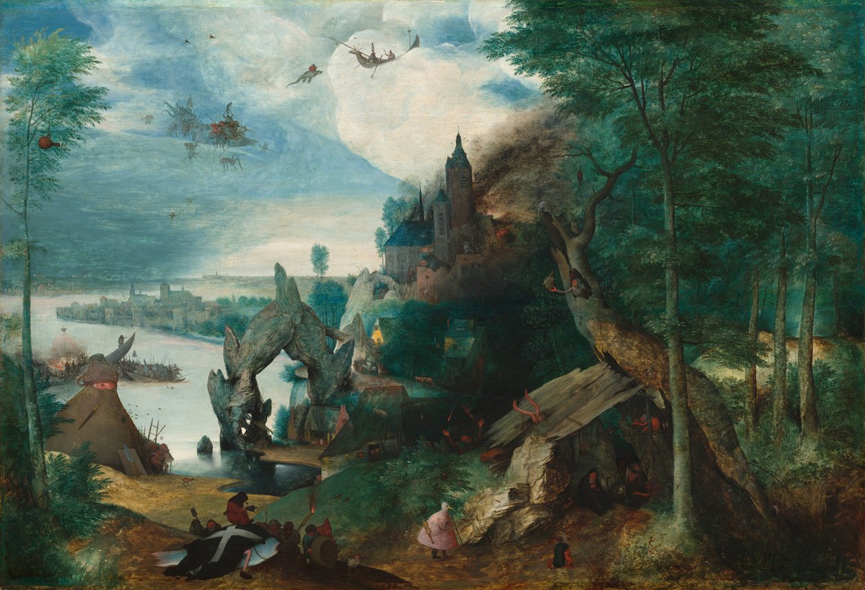 Sankt Anthonys fristelse, ca. 15501575. af Unbekannt