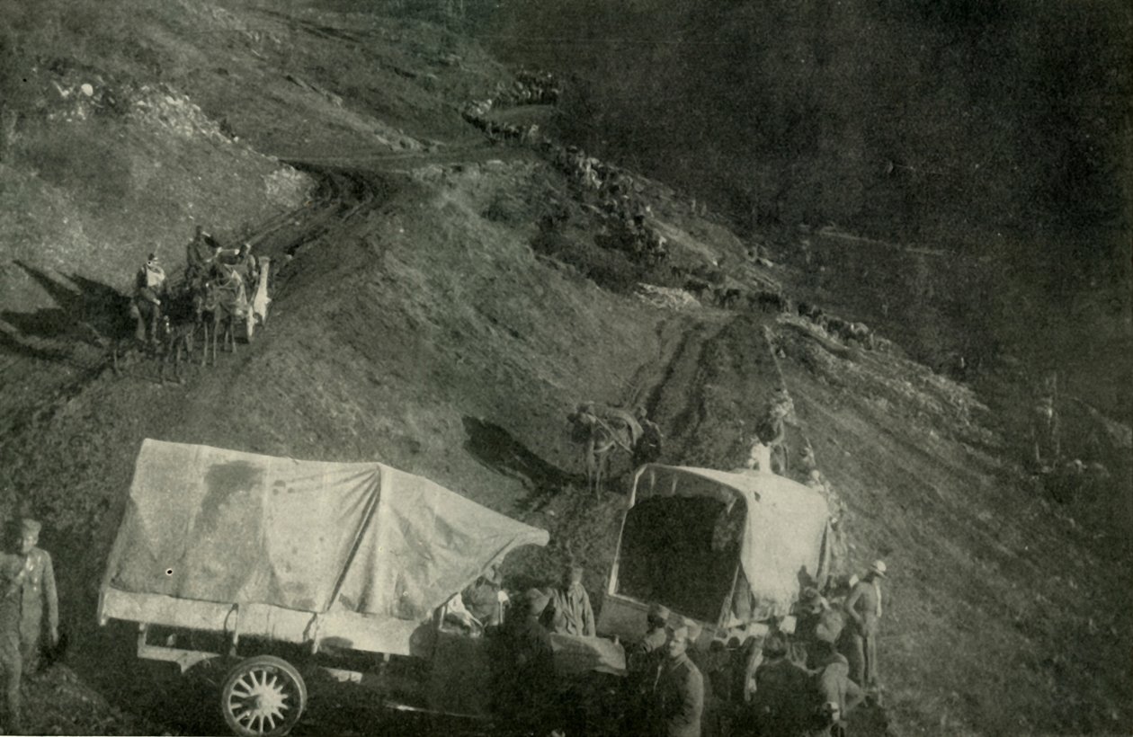 Det frygtelige tilbagetog fra Serbien, 1919. af Unbekannt