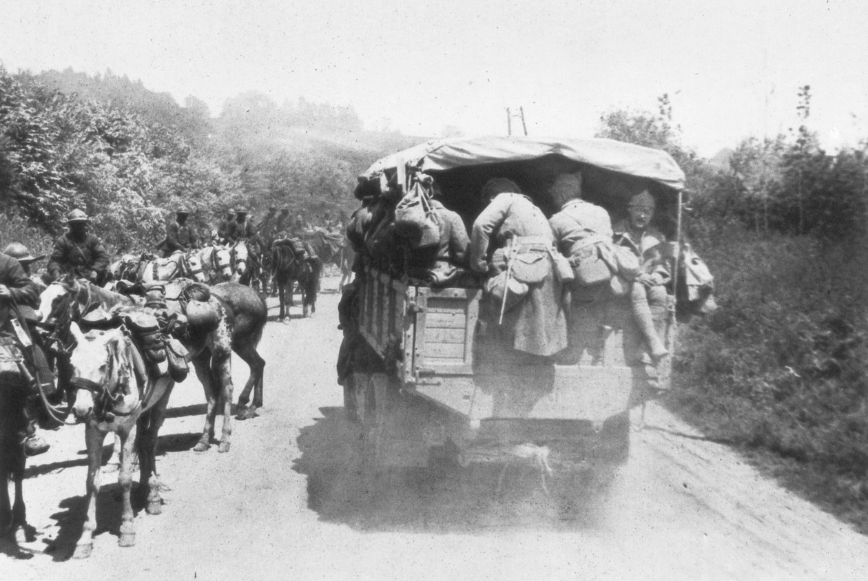Det tredje slag ved Aisne, Chemin des Dames, Frankrig, 1918 af Unbekannt