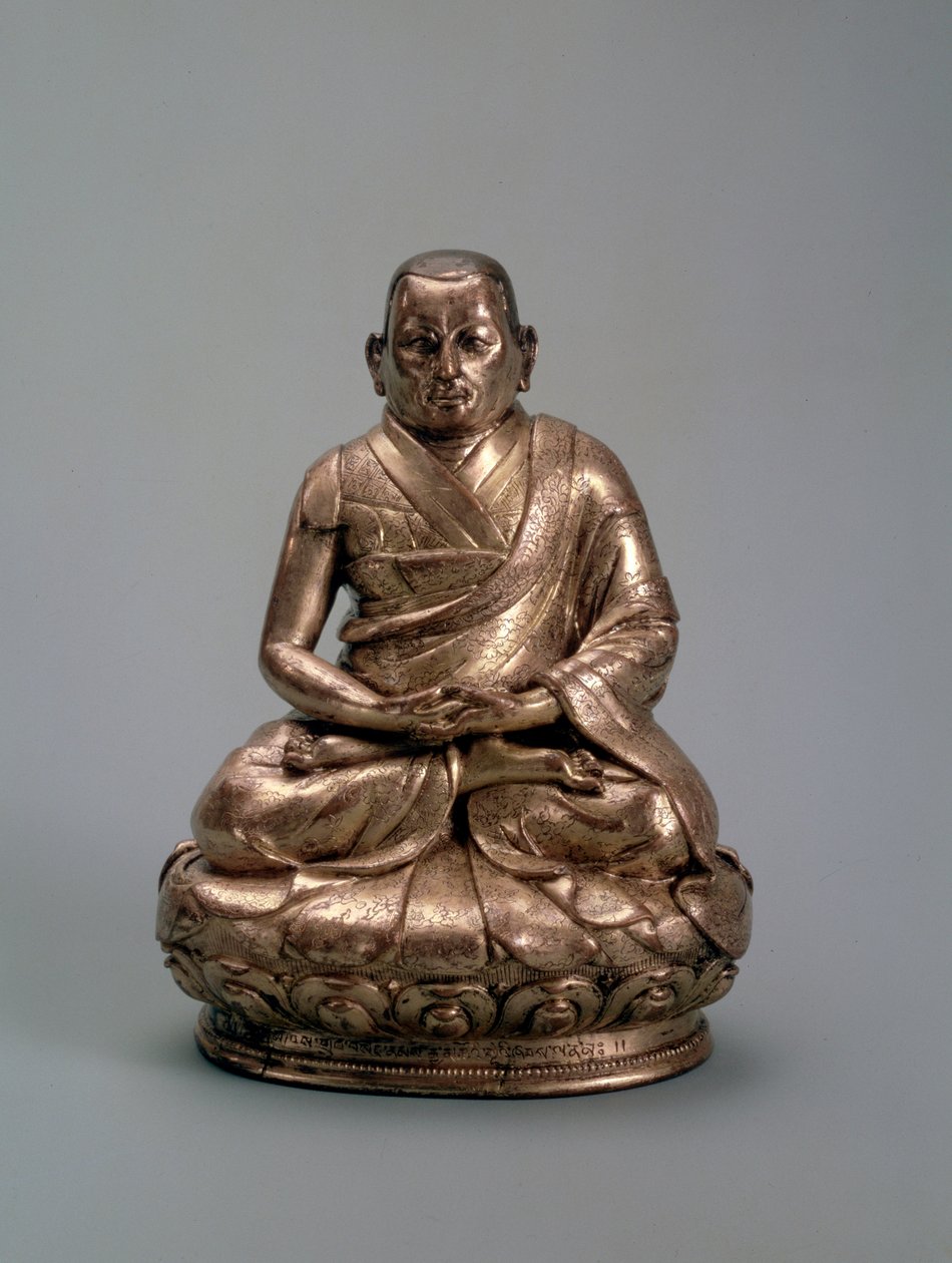 Den tredje Dalai Lama Sonam Gyatso 1543-1588, 16.-17. århundrede af Unbekannt