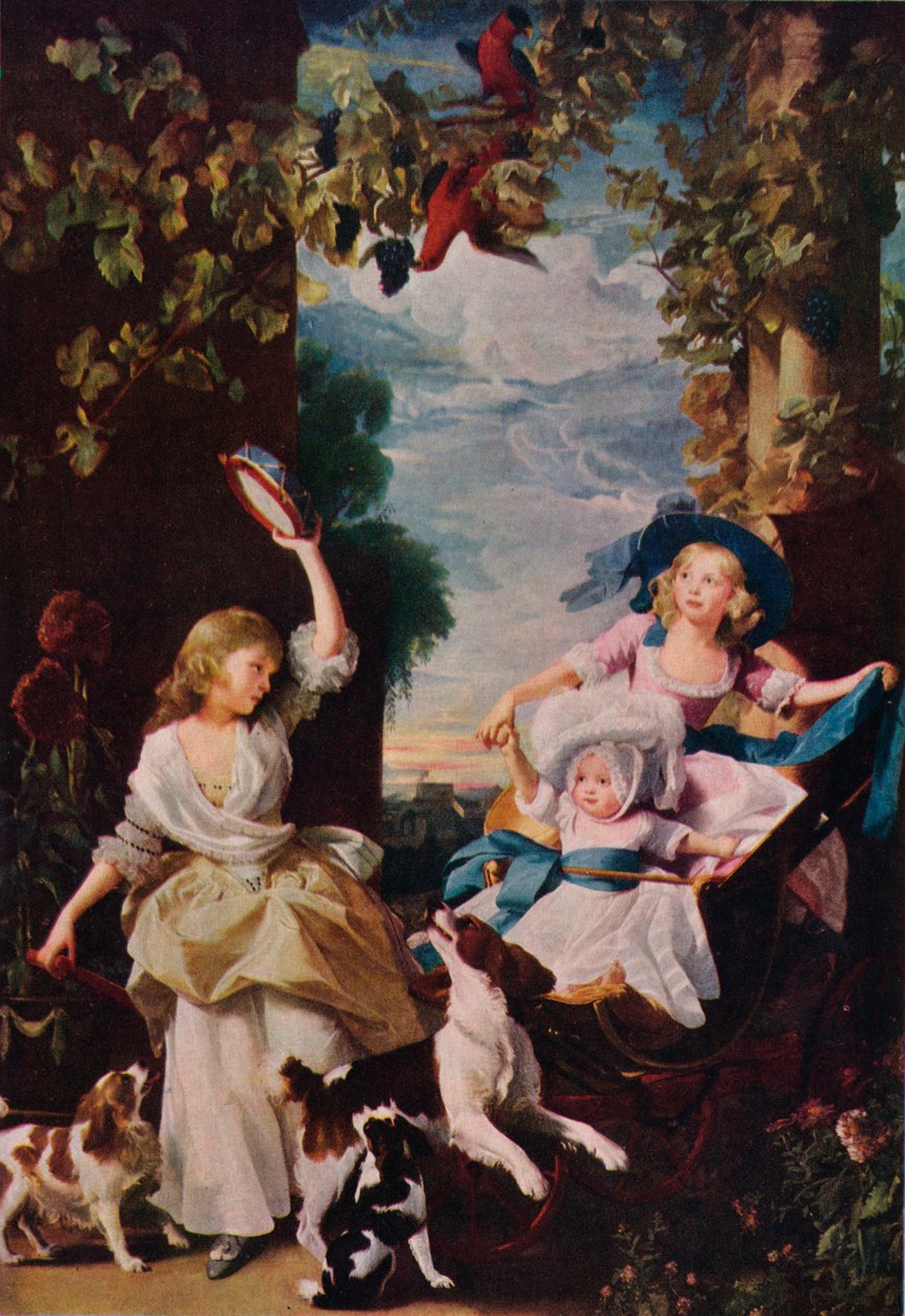 De tre yngste døtre af George III, 1785, 1937 af Unbekannt