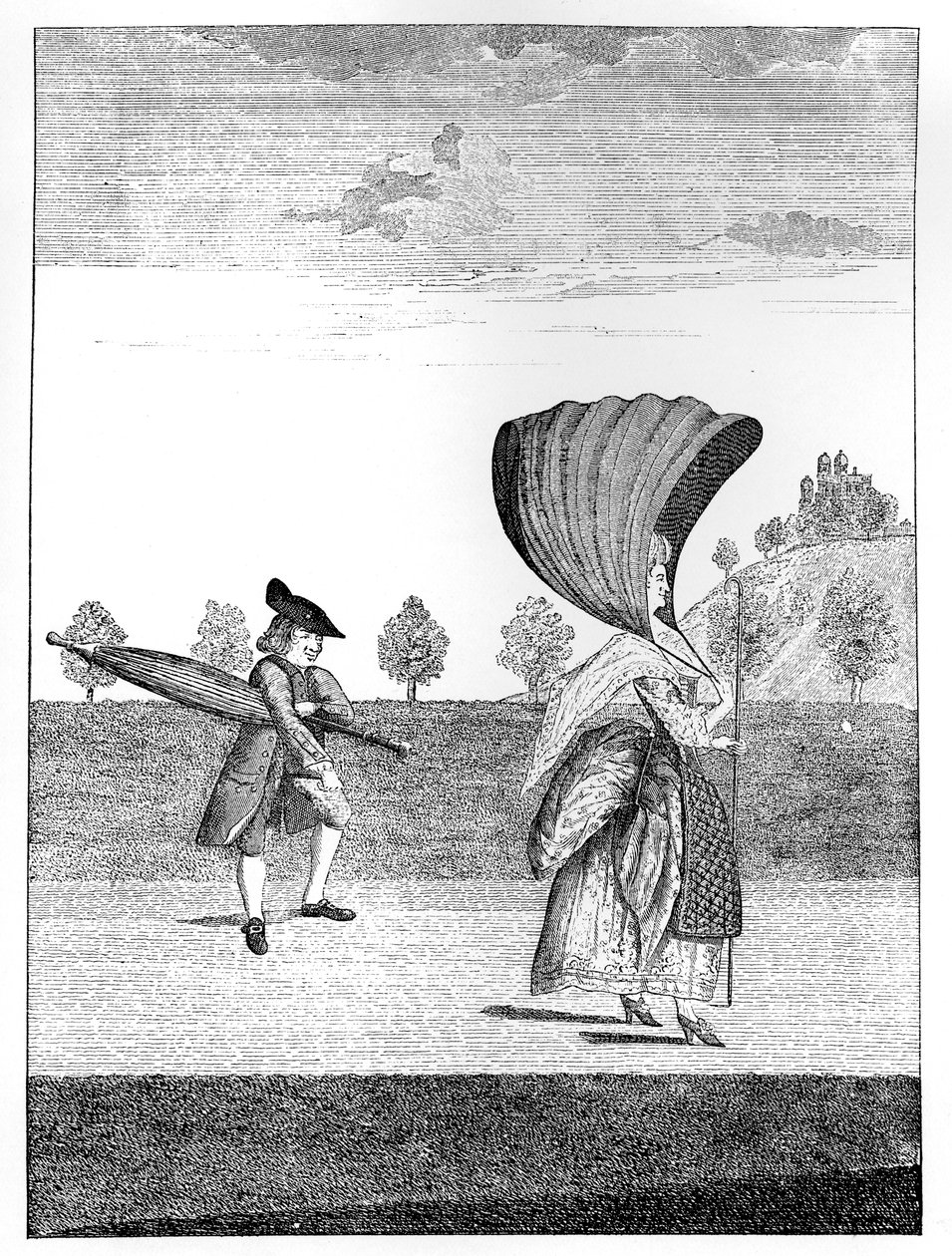 The Ton at Greenwich: A la festoon dans le park a Greenwich 1777 af Unbekannt
