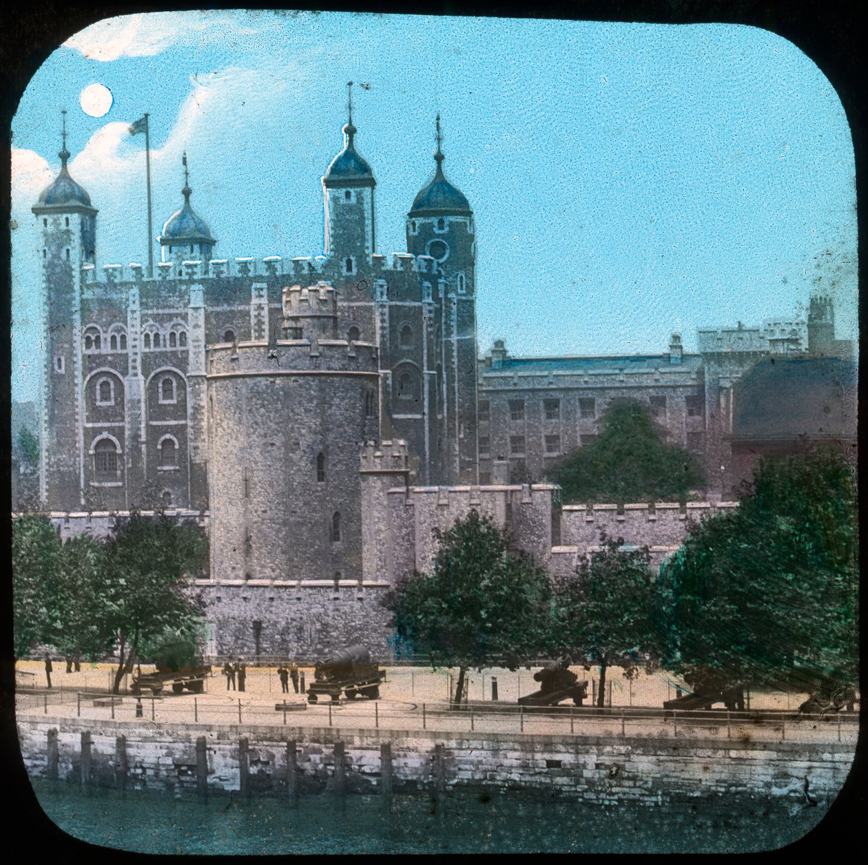 Tower of London om natten, slutningen af det 19. eller begyndelsen af det 20. århundrede af Unbekannt