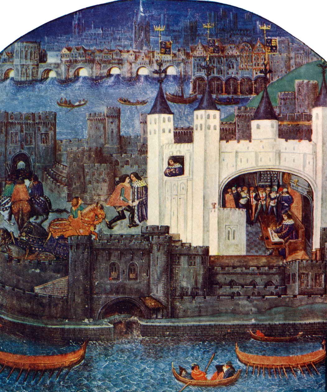 Tower of London med London Bridge, c1500, c1900-1920 af Unbekannt