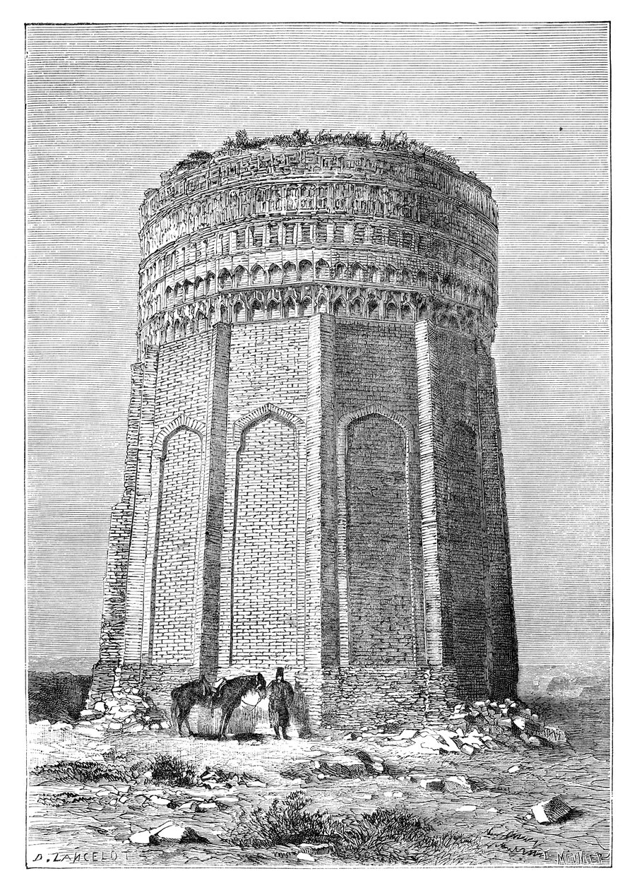 Tårnet i Meimandan, Persien, Iran, 1895 af Unbekannt