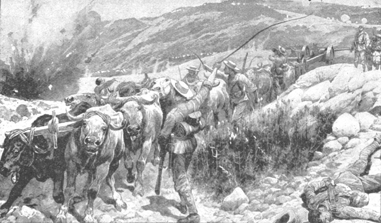Transvaal-krigen, 1899-1901: The Bluejackets Saving a Gun, 1901. af Unbekannt