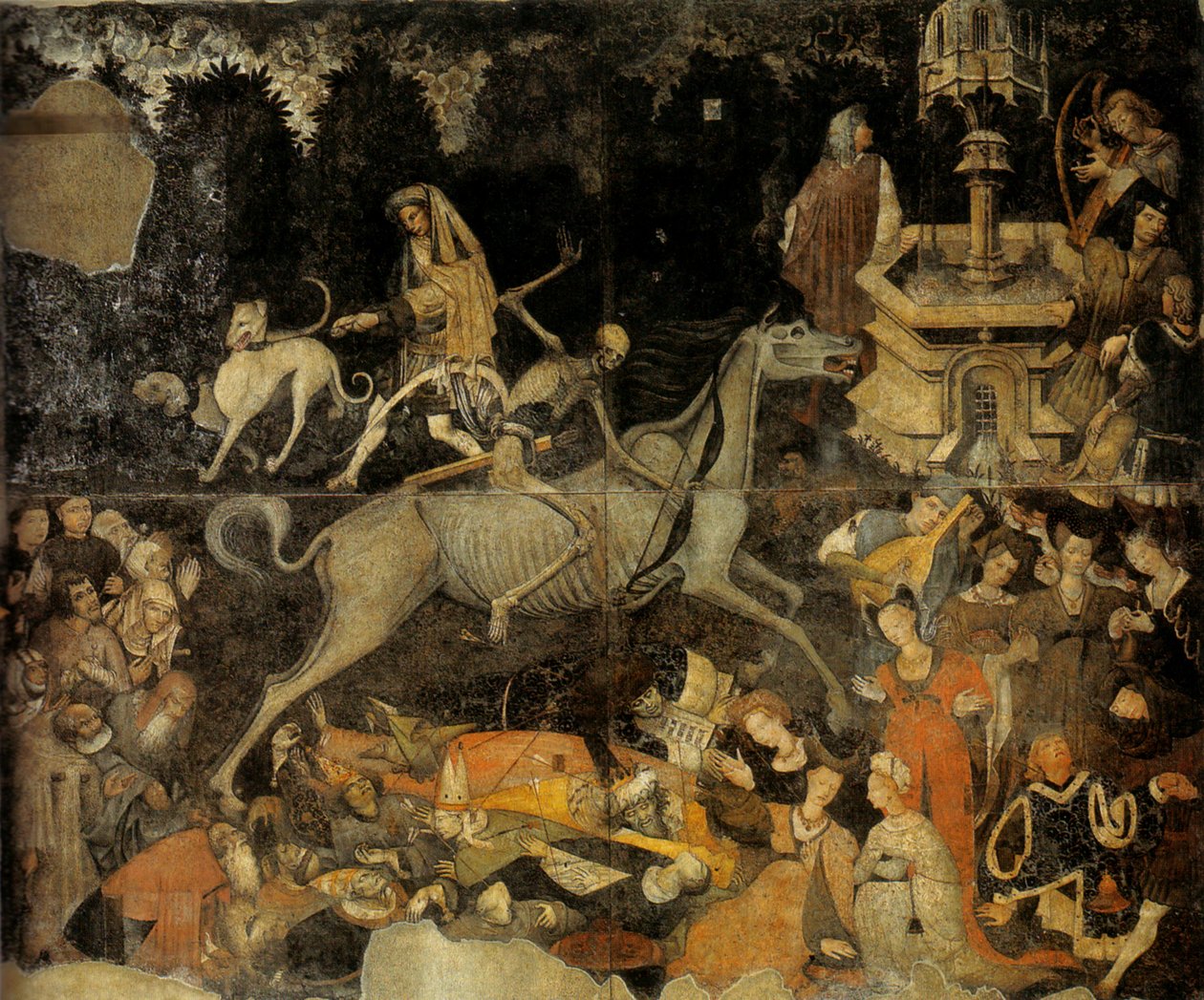 Dødens triumf, ca 1445-1447 af Unbekannt