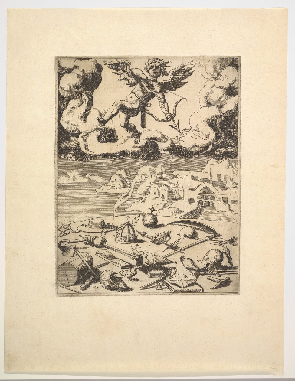 Kærlighedens triumf fra Petrarkas triumfer, ca. 1548-49. af Unbekannt