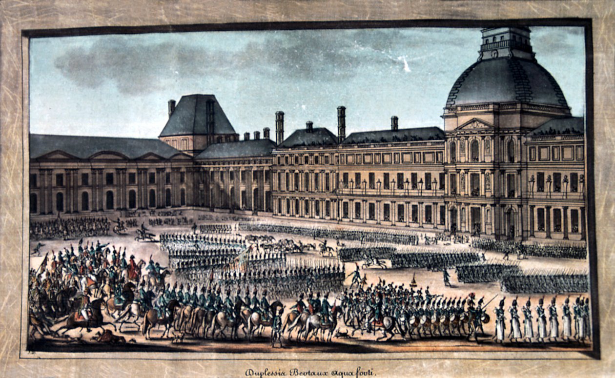 Troopparaden under Grand Parade, Tuileries Palace, 1800-tallet af Unbekannt