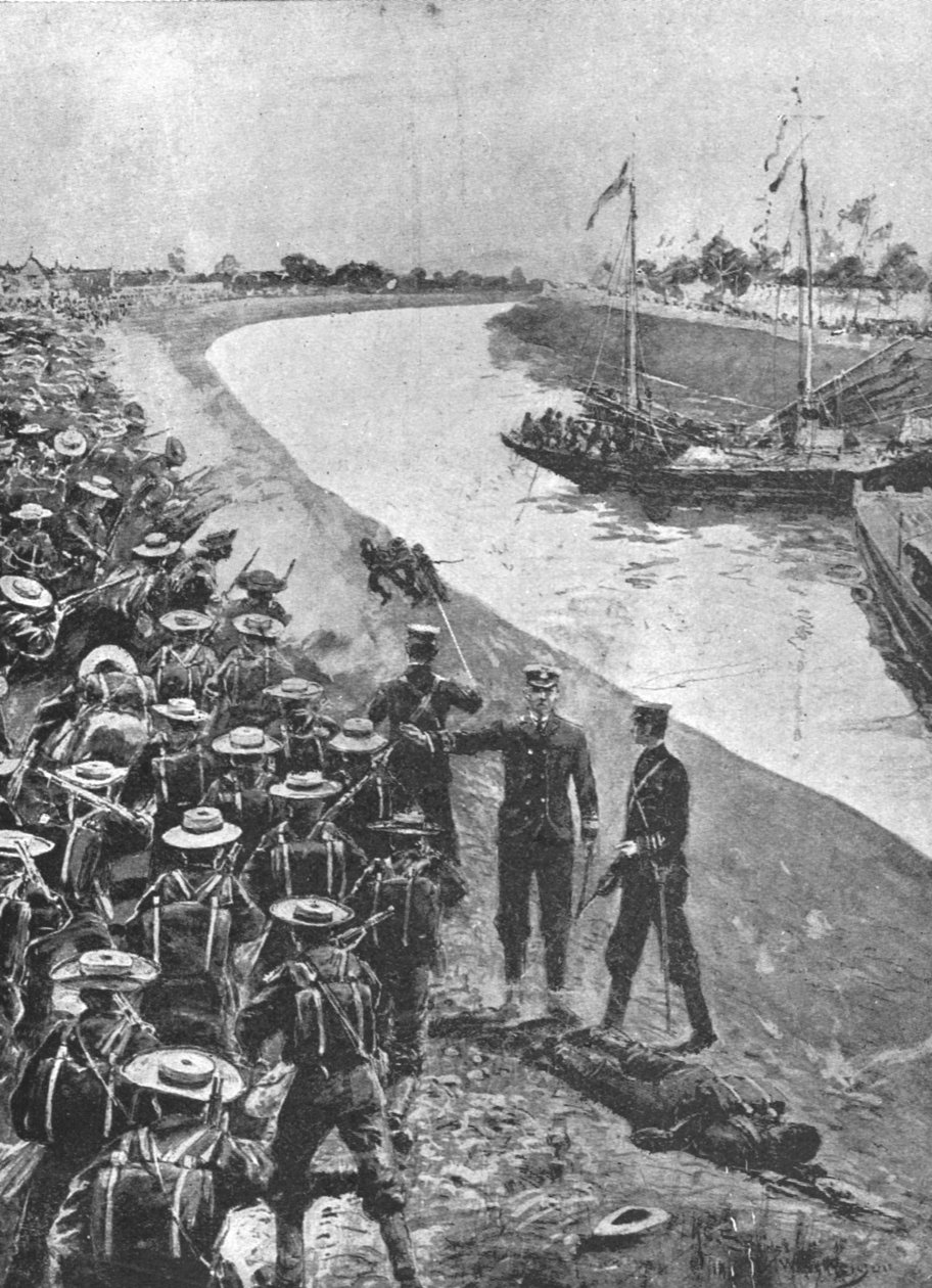The Trouble in China, 1900-1901: The Bluejackets på vej til Tientsin, 1901. af Unbekannt