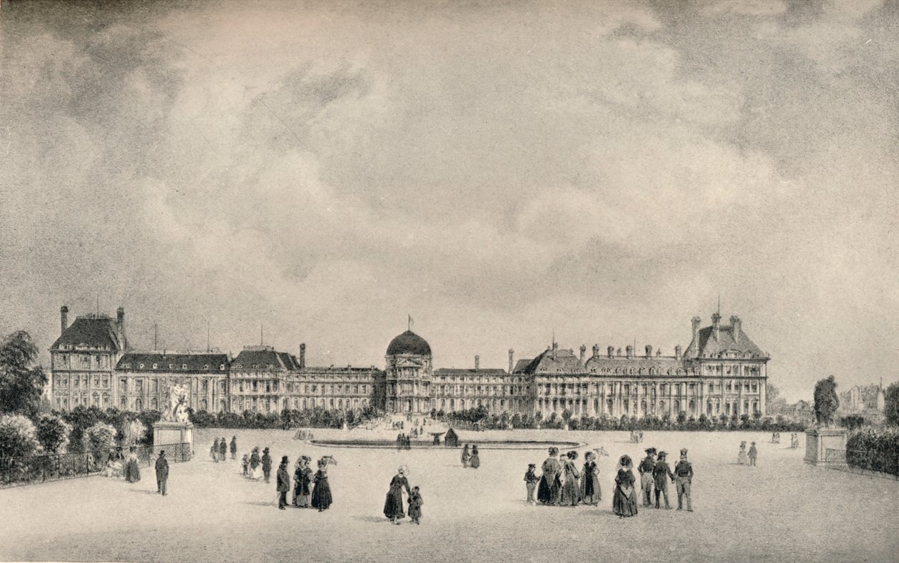 Tuileriepaladset fra haven, 1915 af Unbekannt