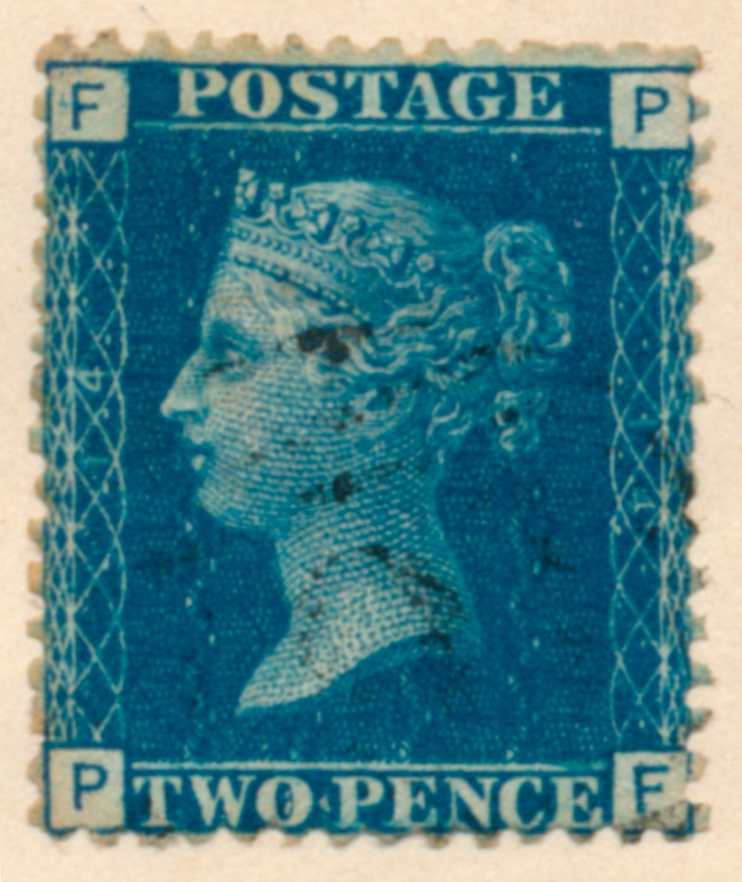 The Two Penny Blue eller The Two Pence Blue frimærke, 1840