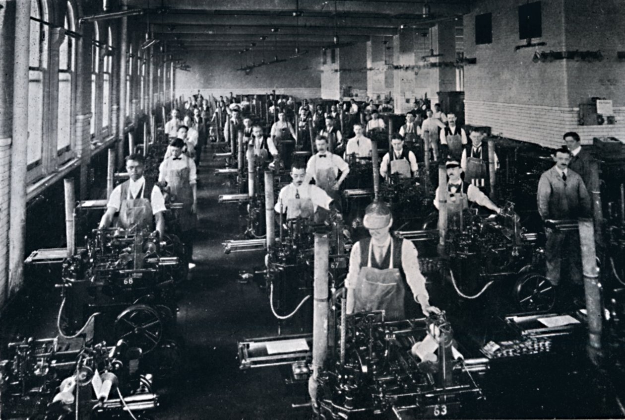 U.S.A. Government Printing Office driver også 126 støbemaskiner, 1916 af Unbekannt