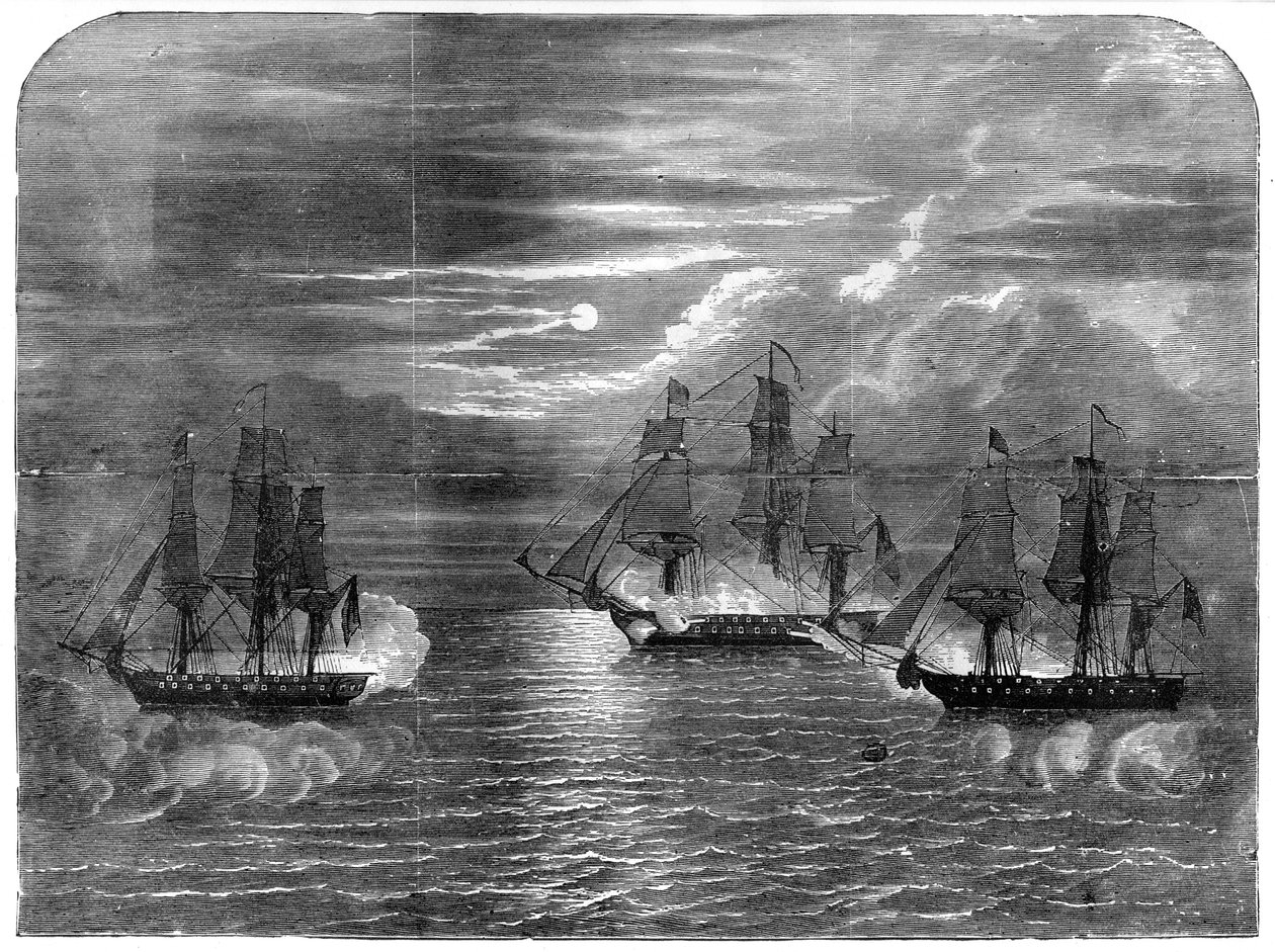 USS-forfatningen, der erobrede Cyane og Levanten, 1815, 1872 af Unbekannt