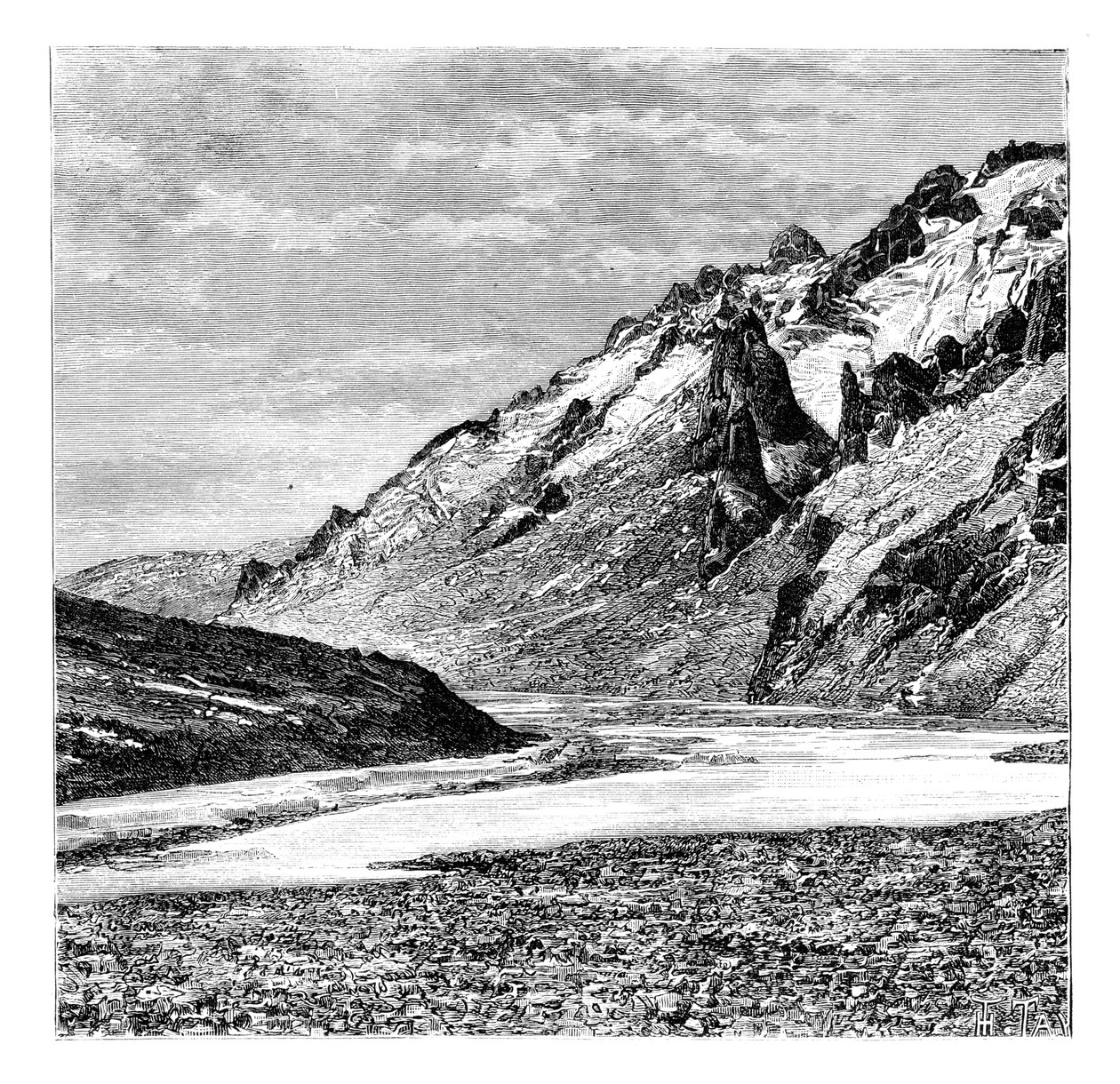 Den øvre Karakash Valley, Kina, 1895 af Unbekannt