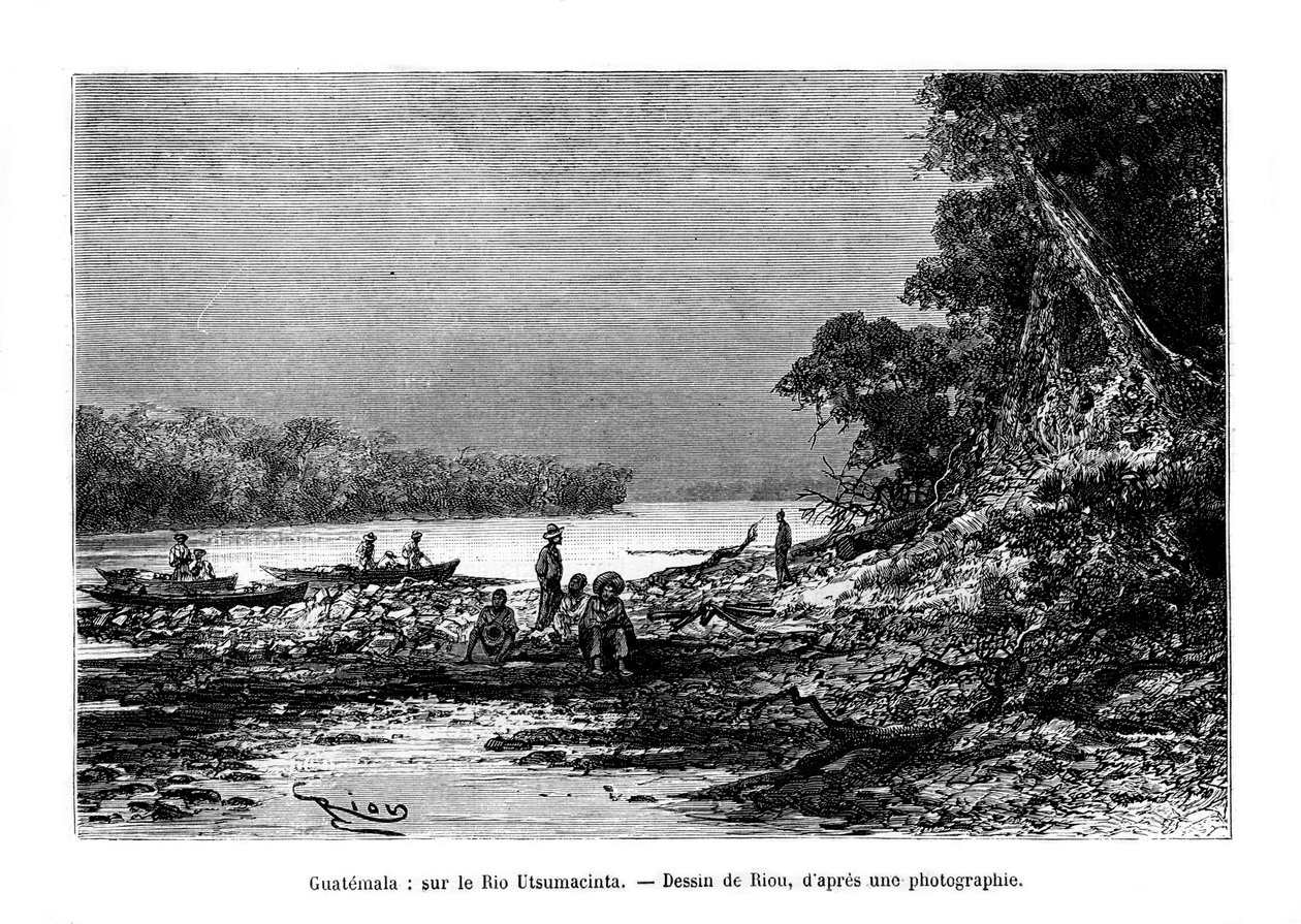 Usumacinta-floden, det sydøstlige Mexico og det nordvestlige Guatemala, 1800-tallet af Unbekannt