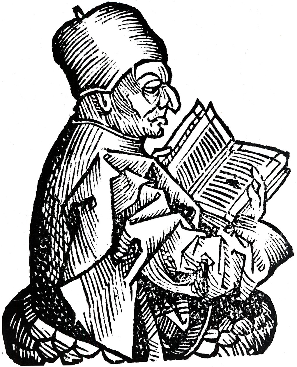 Den ærværdige Bede c673-735, angelsaksisk teolog, lærd og historiker, 1493 af Unbekannt
