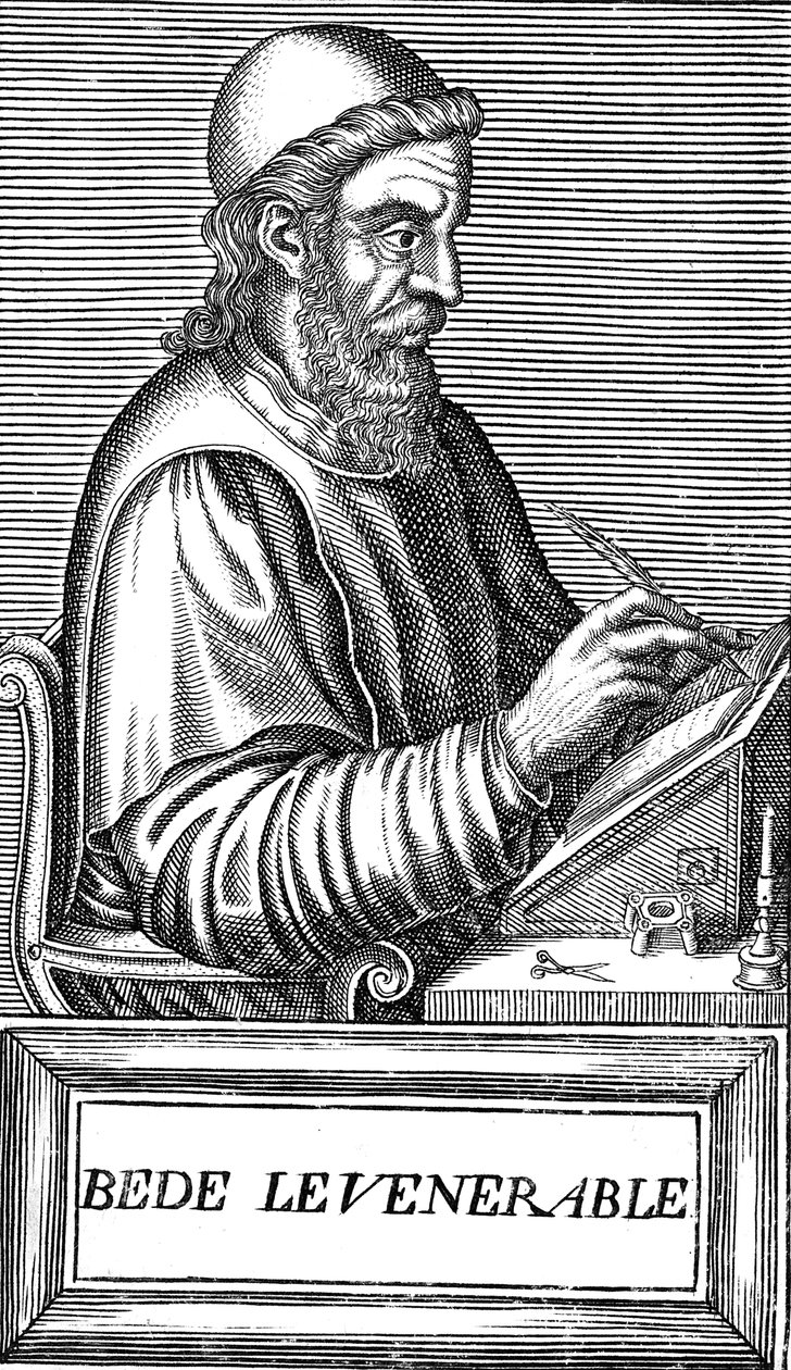 Den ærværdige Bede c673-735, angelsaksisk teolog, lærd og historiker, c1584 af Unbekannt