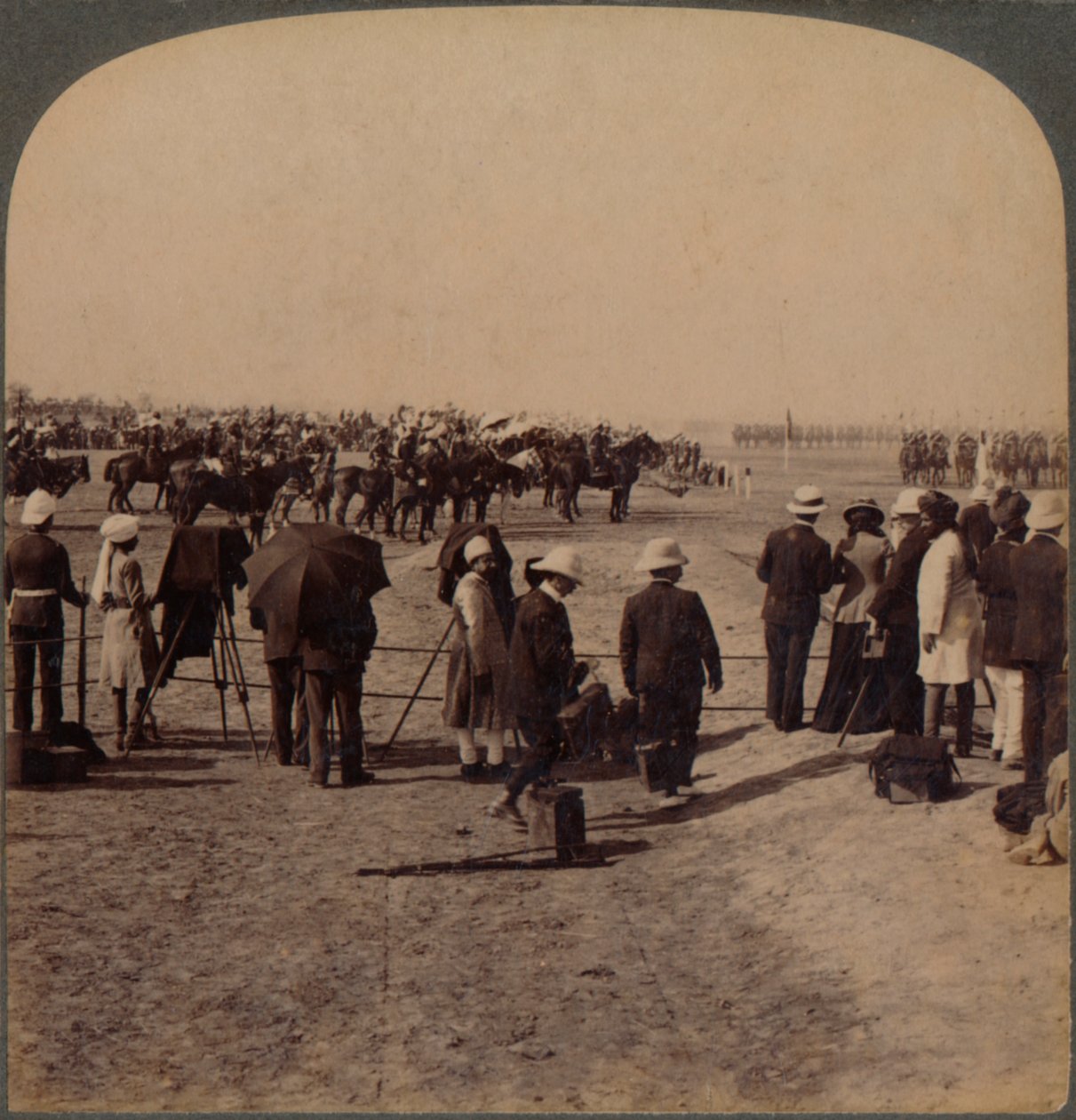 Vicekongen Lord Curzon og Lord Kitchener ved Great Durbar Review, Delhi, Indien, 1903 af Unbekannt