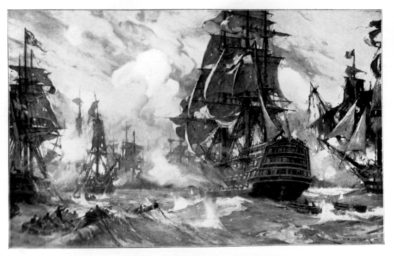 Sejren ved slaget ved Trafalgar, 1800-tallet af Unbekannt