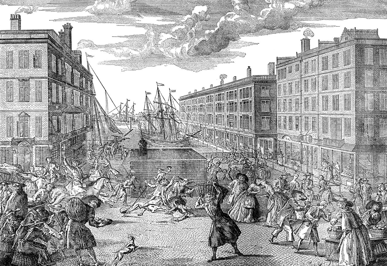 Billingsgates udsigt og humor, 1736 af Unbekannt