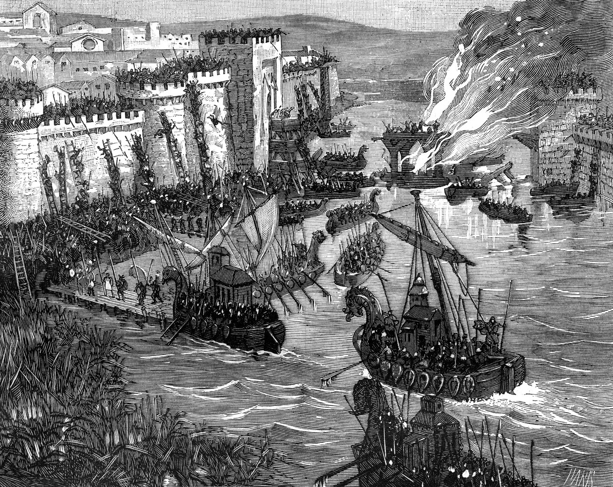 Vikingeangrebet på Paris, 885 1882-1884 af Unbekannt
