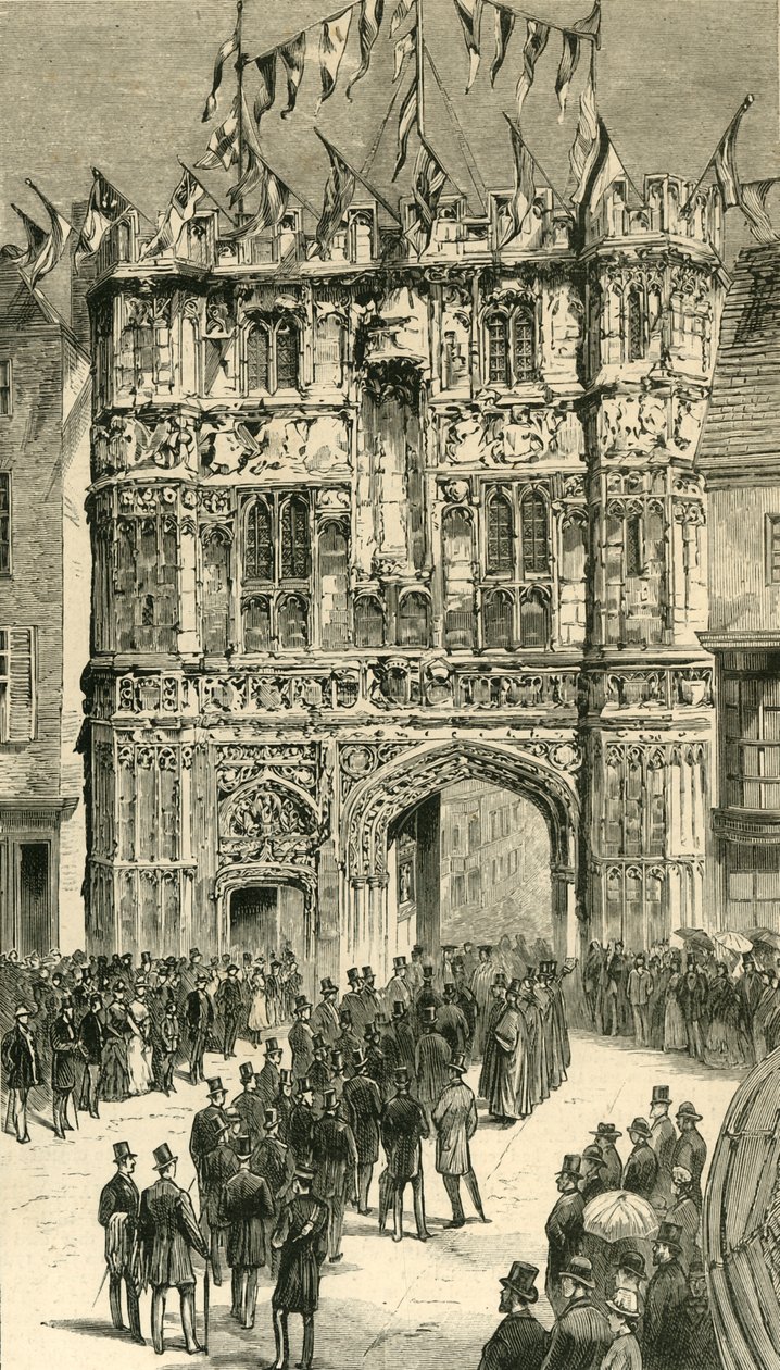 De besøgende, der bliver introduceret til dekanen: koloniale og indiske besøgende på Canterbury, 1886. af Unbekannt