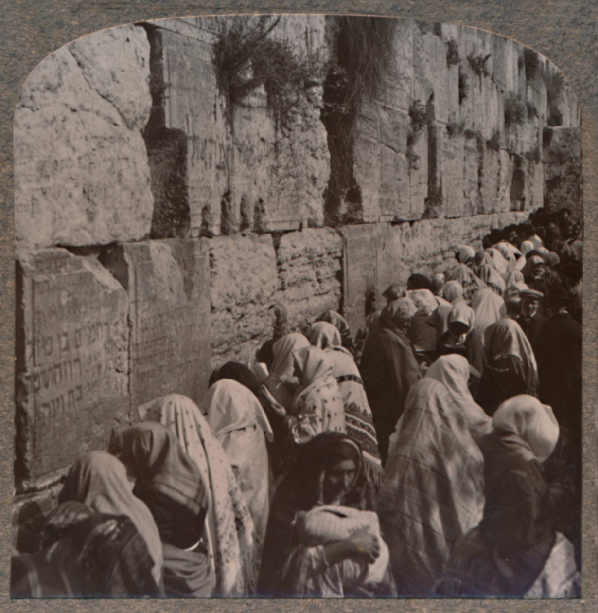 Jødernes Klagested, Jerusalem, omkring 1900 af Unbekannt