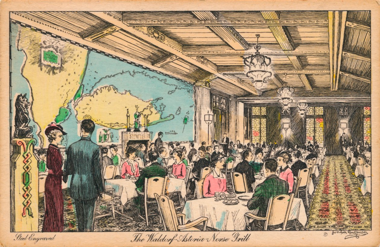 The Waldorf Astoria, Norse Grill, c1930