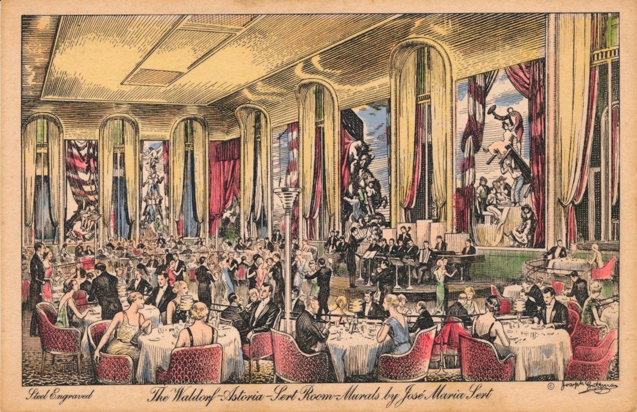 Waldorf Astoria, Sert Room, Vægmalerier af Jose Maria Sert c1930