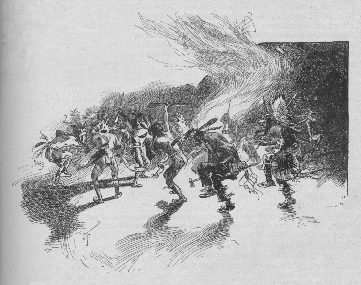 The Warriors Danced the War-Dance, 1902 af Unbekannt