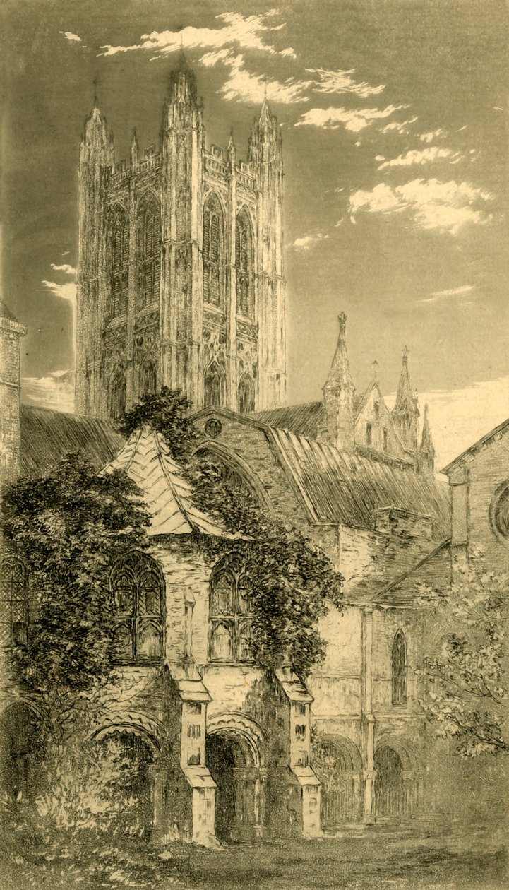 The Water Tower, Canterbury Cathedral, Canterbury, Kent, 1885. af Unbekannt