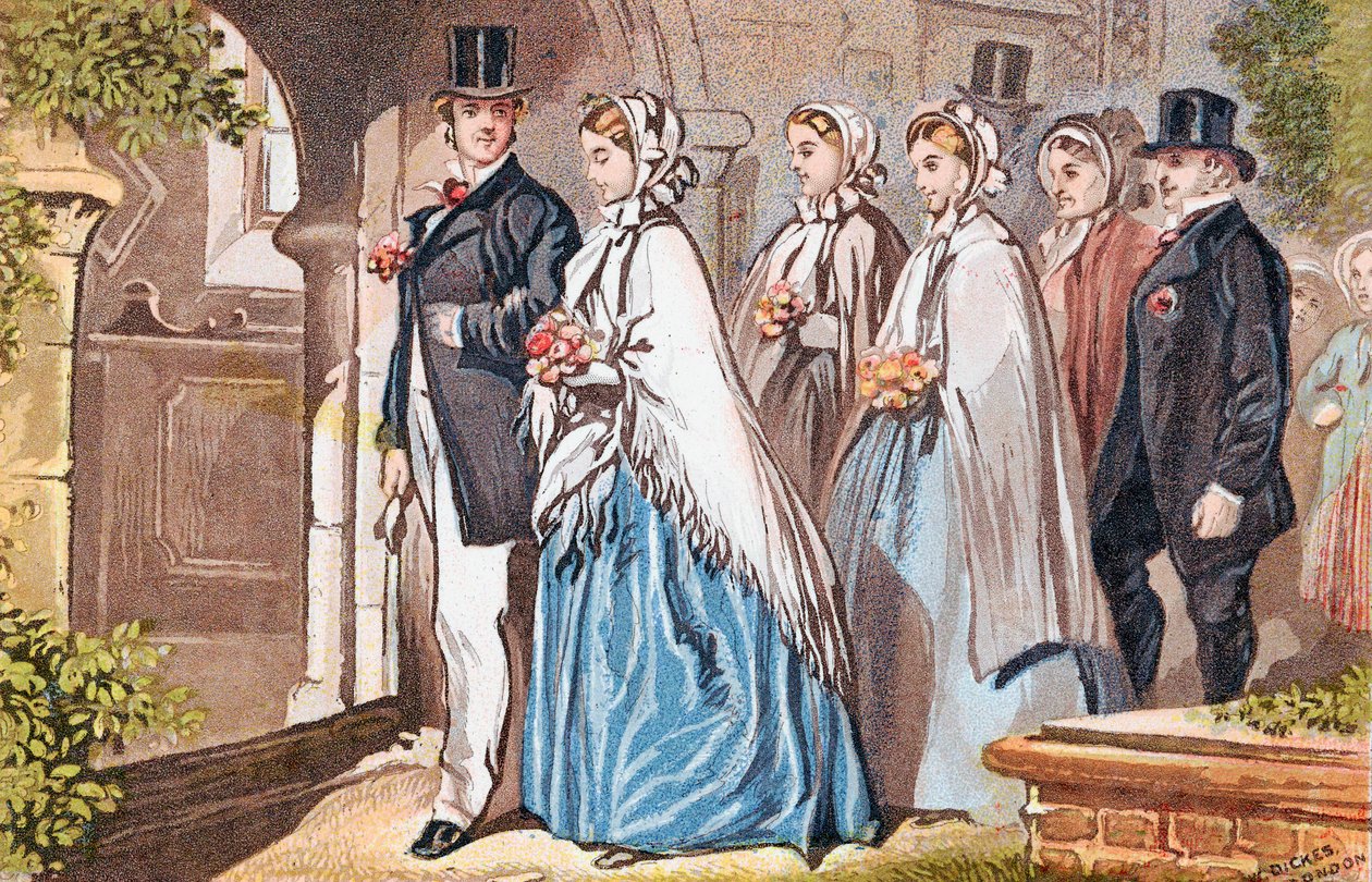 Bryllupsdagen, c1885 af Unbekannt