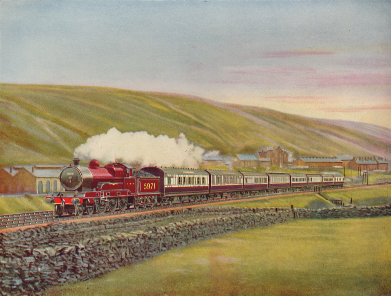 The West Coast Scotsman i fuld fart nær Tebay, L.M.S.R., 1926 af Unbekannt