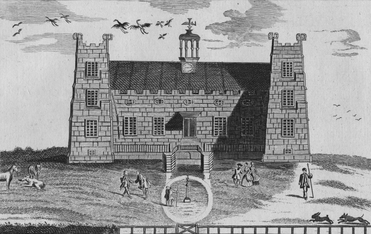 The West Prospect of Lumley-Castle, c1767 af Unbekannt
