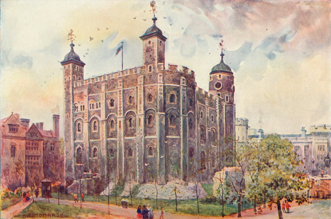 The White Tower, Tower of London, 1906 af Unbekannt