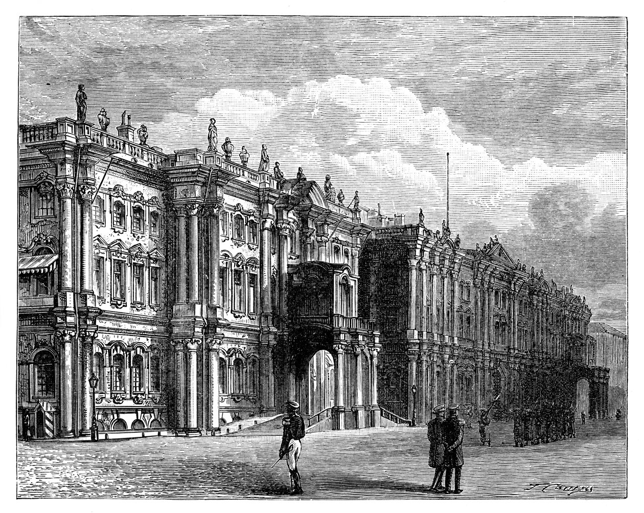 Vinterpaladset, Skt. Petersborg, Rusland, c1888 af Unbekannt